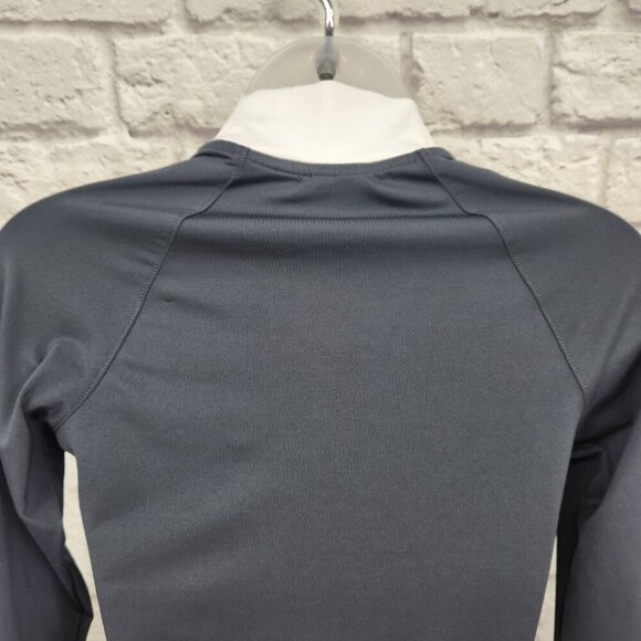 Nike Sportswear Team Long Sleeve High Neck Cropped Top Black White Logo XS - Picture 6 of 14